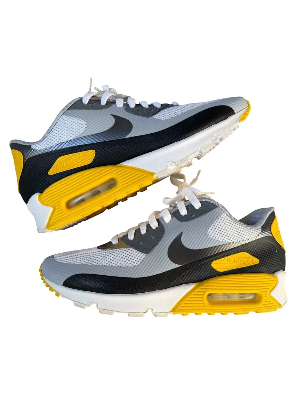 Nike Air Max 90 Hyperfuse Livestrong White Grey Maize 526584-107 Sz 10 w/ Box